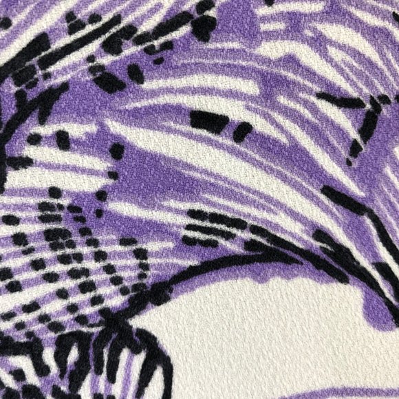 Francesca Skirt Purple White Black Palm Tree Print Short Flare Lined Size Small - Picture 4 of 5